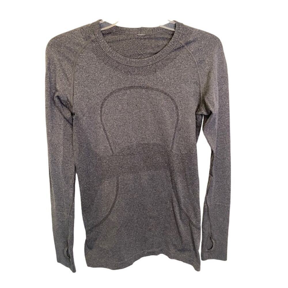 Lululemon run Swiftly tech stride run shirt top women size 6 gray